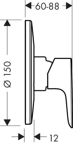 Hansgrohe Talis E baterie de duș ascuns crom 71766000