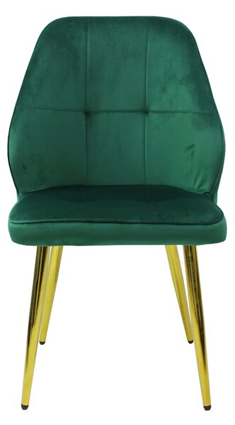 Scaun Elira Verde Picioare Aurii