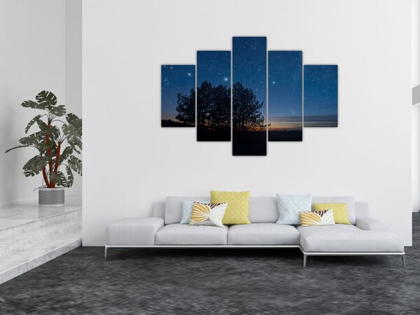Tablou cu copaci noapte (150x105 cm)