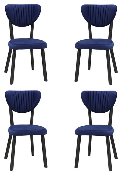 Set 4 Scaune Elite Albastru