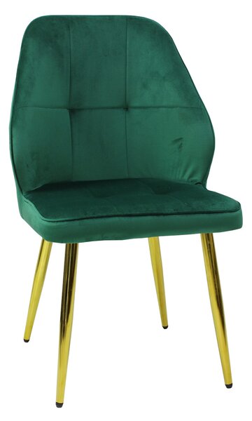 Scaun Elira Verde Picioare Aurii