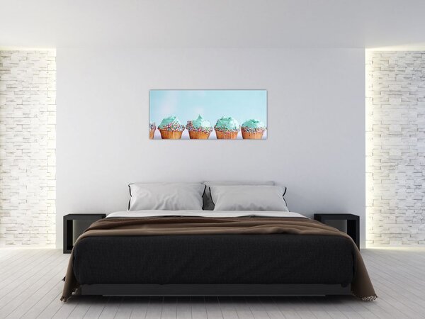 Tablou cu cupcakes (120x50 cm)