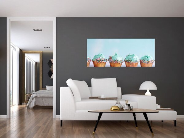 Tablou cu cupcakes (120x50 cm)