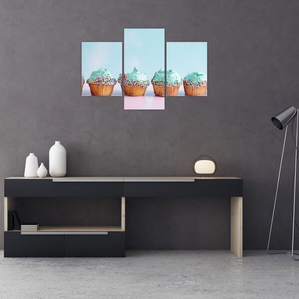 Tablou cu cupcakes (90x60 cm)