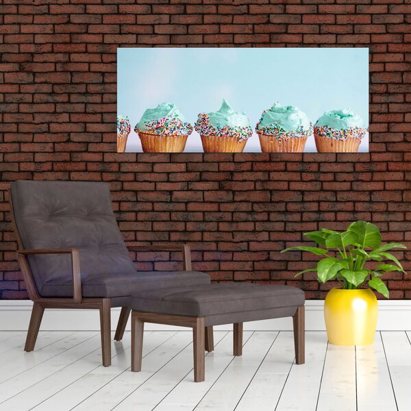 Tablou cu cupcakes (120x50 cm)