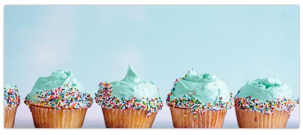 Tablou cu cupcakes (120x50 cm)