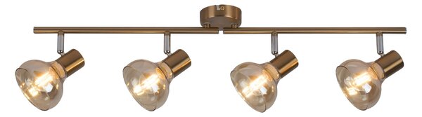 Rabalux Holly lampă de tavan 4x40 W alamă-chihlimbar 5550