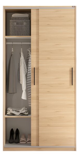 Dulap Haine Adore Slide Compact, 2 usi glisante, 94x182x52 cm