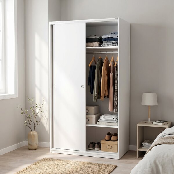 Dulap Haine Adore Slide Compact, 2 usi glisante, 94x182x52 cm