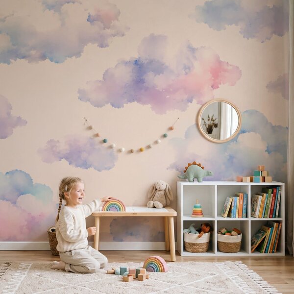 Fototapet Model de nori pe fundal alb, Fototapet cer, Fototapet populare, t00798 - Tapeko.ro