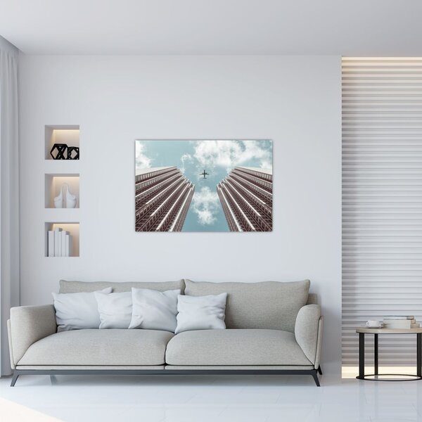 Tablou cuavion între clădiri (90x60 cm)