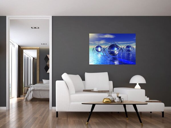 Tablou cu abstracție - apa (90x60 cm)