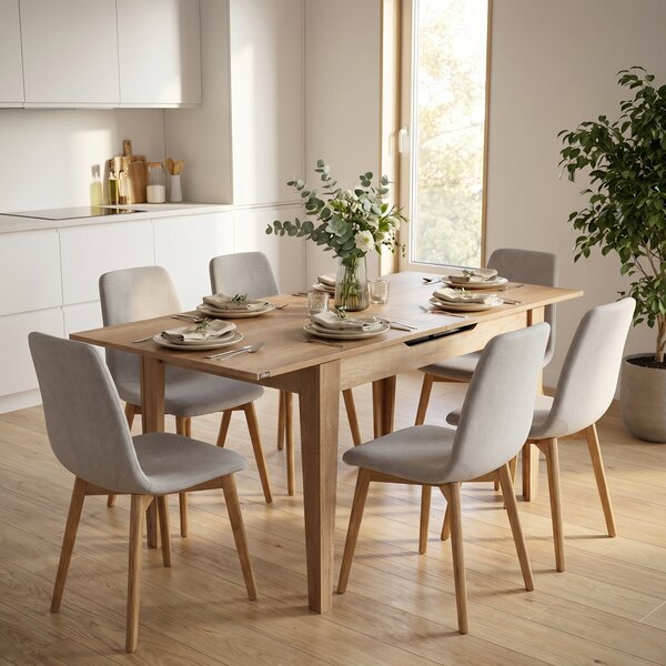 Masă Dining Adore, Design Modern, Extensibilă, 120–150 cm, 120x70x75 cm