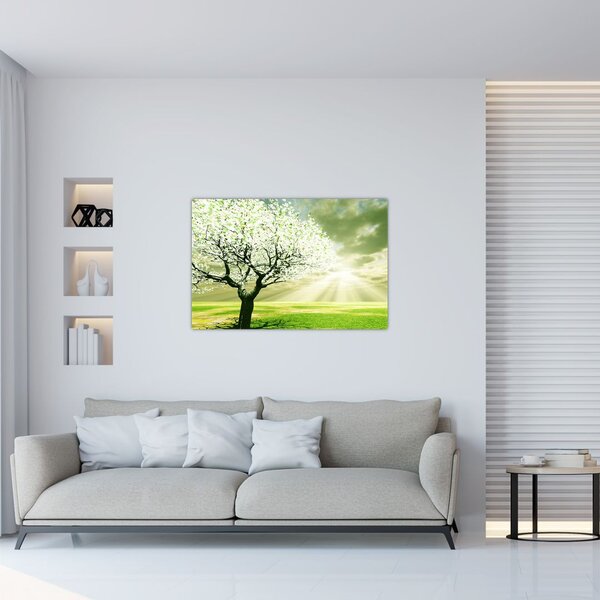 Tablou cu copaci pe luncă (90x60 cm)