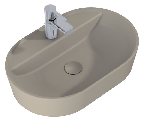 Elita Babette lavoar 62x41.2 cm ovale de blat maro/bej mat RE040620017020