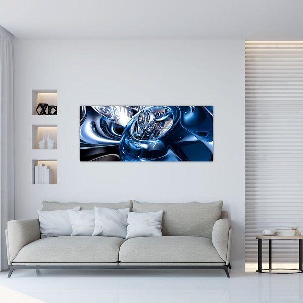 Tablou cu abstracție - cercuri (120x50 cm)
