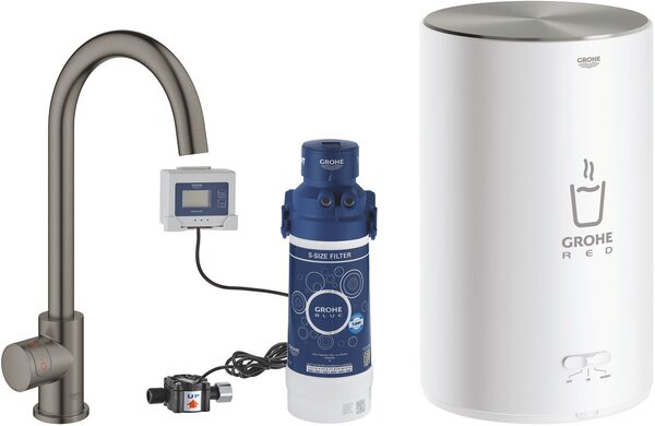 Grohe Red robinet de bucatarie cu boiler pe picior Brushed Hard Graphite 30085AL1