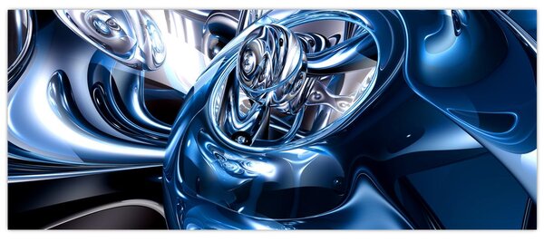 Tablou cu abstracție - cercuri (120x50 cm)