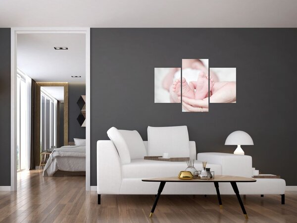 Tablou cu piciorușele de copilaș (90x60 cm)