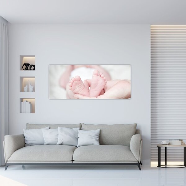 Tablou cu piciorușele de copilaș (120x50 cm)