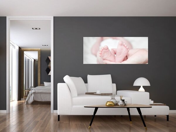 Tablou cu piciorușele de copilaș (120x50 cm)