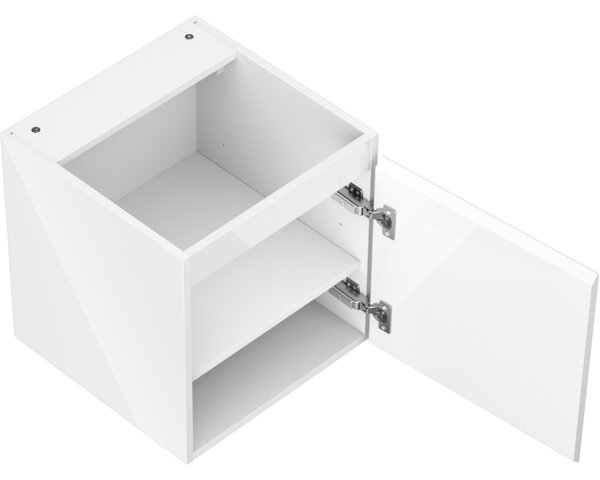 Mexen Orio, mobilier baie 45 cm, 1 ușă, alb lucios, 91A11-04547-1-BF00