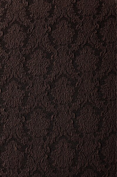 Set 6 huse elastice pentru scaune, model Jacquard, Maro