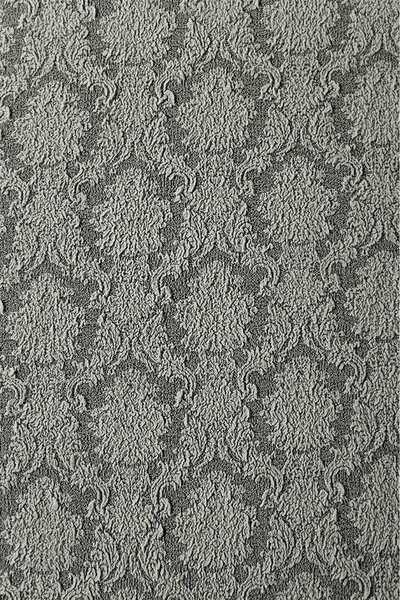 Set 6 huse elastice pentru scaune, cu volanas, model Jacquard Gri