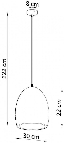 Sollux Lighting Falwiusz lampă suspendată 1x60 W alb SL.0848