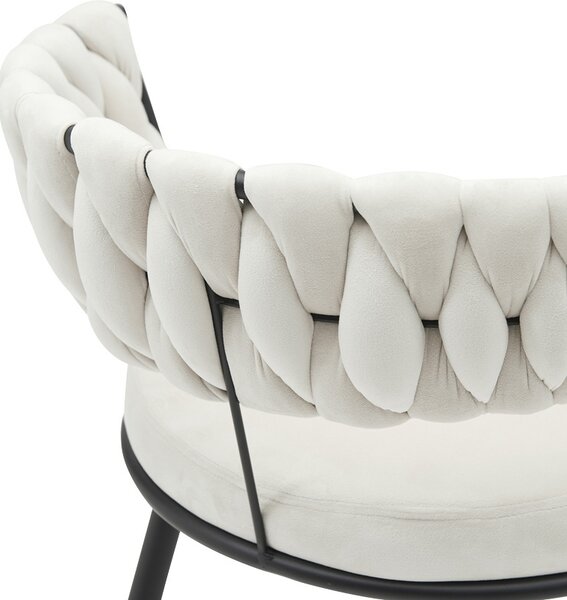Scaun catifea Alkia Pako World Negru 60x57x68 cm