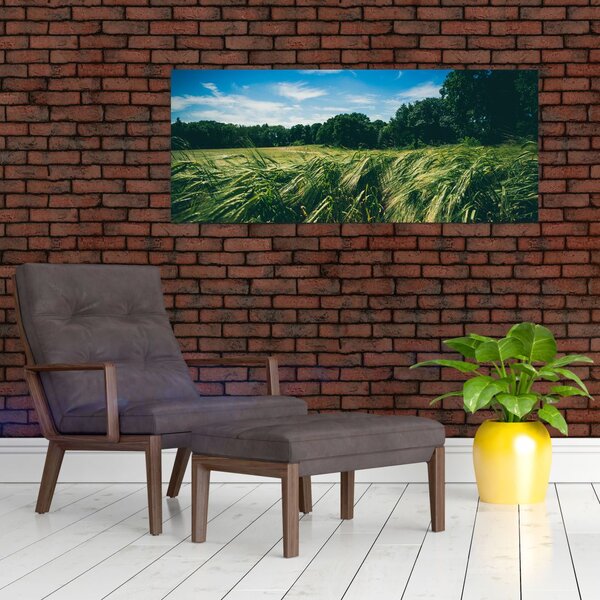 Tablou cu linca și pădure (120x50 cm)