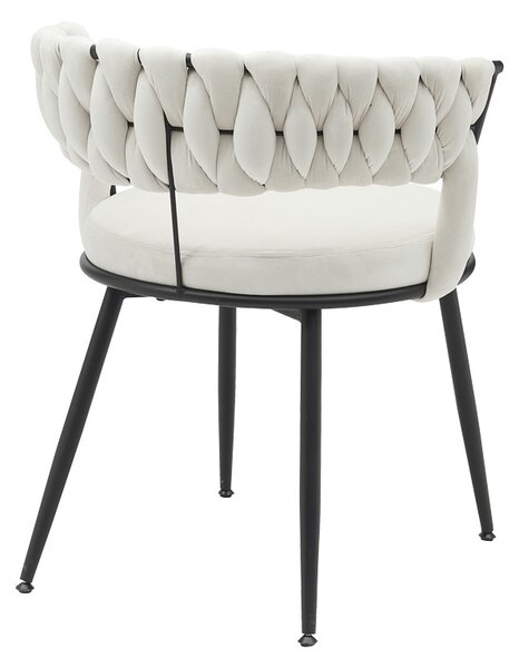 Scaun catifea Alkia Pako World Negru 60x57x68 cm