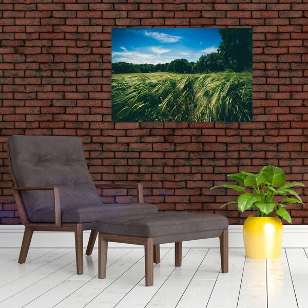 Tablou cu linca și pădure (90x60 cm)