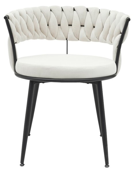 Scaun catifea Alkia Pako World Negru 60x57x68 cm