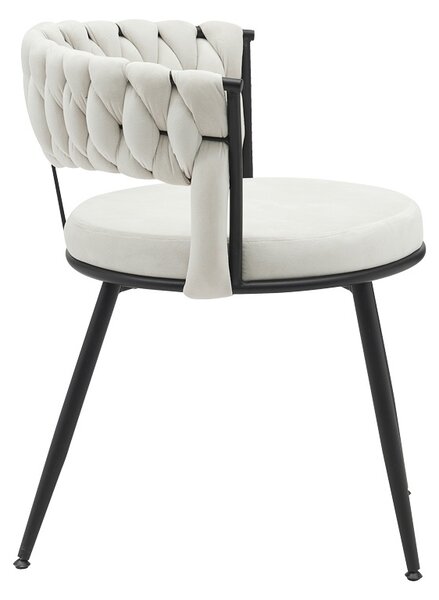 Scaun catifea Alkia Pako World Negru 60x57x68 cm