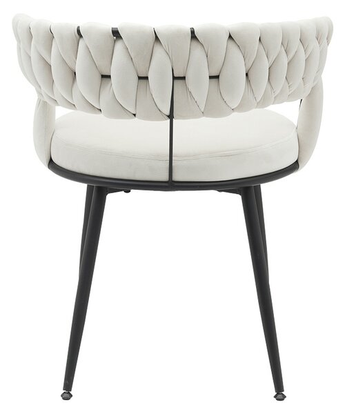 Scaun catifea Alkia Pako World Negru 60x57x68 cm