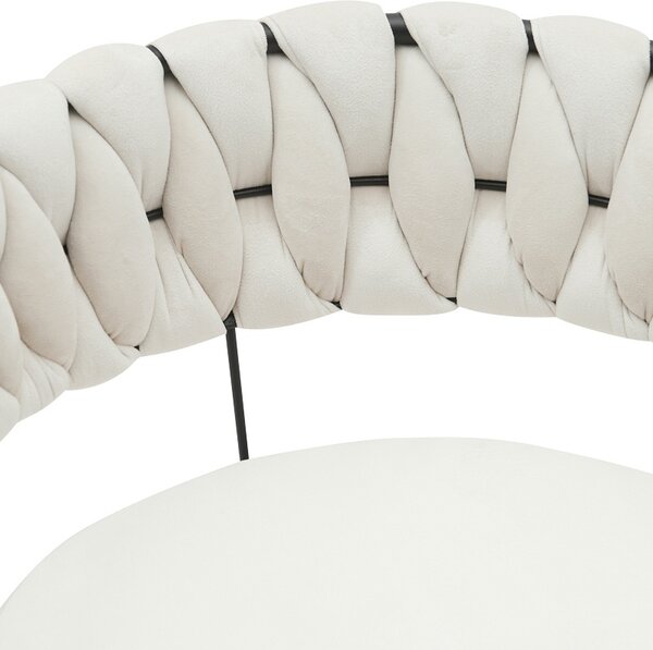Scaun catifea Alkia Pako World Negru 60x57x68 cm