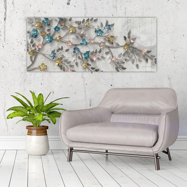 Tablou - Pe creangă - abstract (120x50 cm)