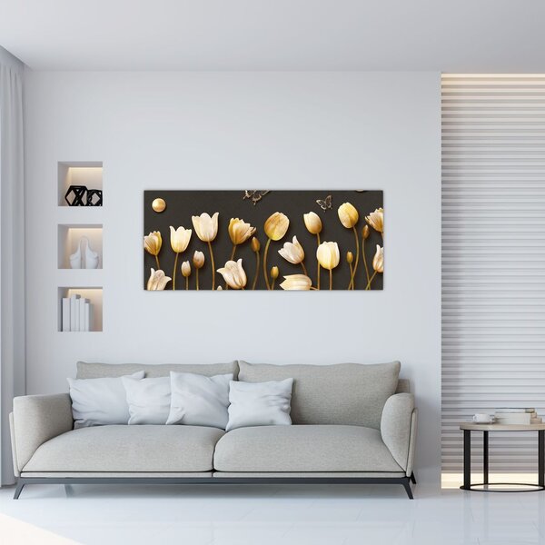 Tablou - Lalele - abstract (120x50 cm)