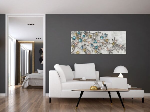 Tablou - Pe creangă - abstract (120x50 cm)