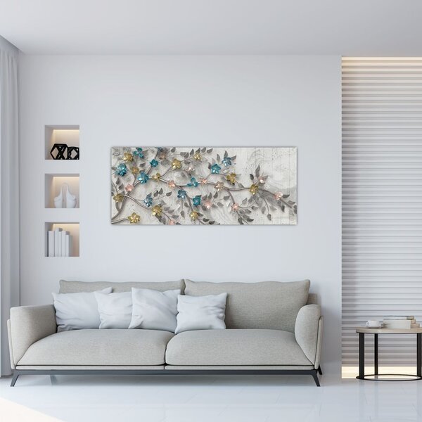 Tablou - Pe creangă - abstract (120x50 cm)