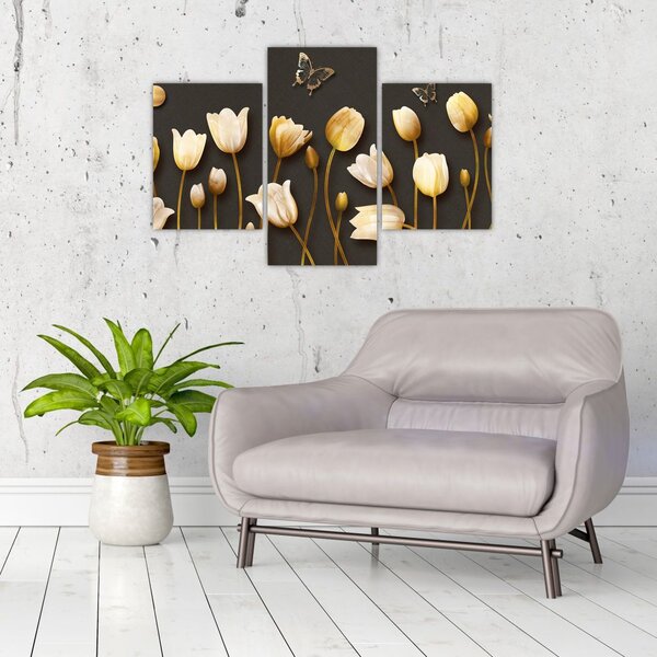 Tablou - Lalele - abstract (90x60 cm)