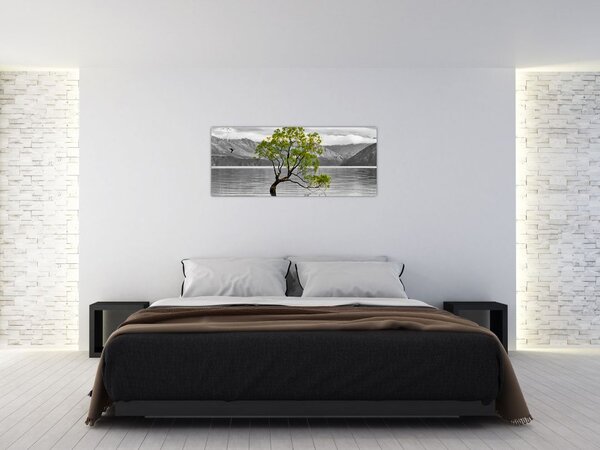 Tablou copacului în mijlocul lacului (120x50 cm)