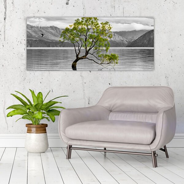 Tablou copacului în mijlocul lacului (120x50 cm)