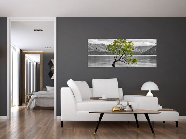 Tablou copacului în mijlocul lacului (120x50 cm)
