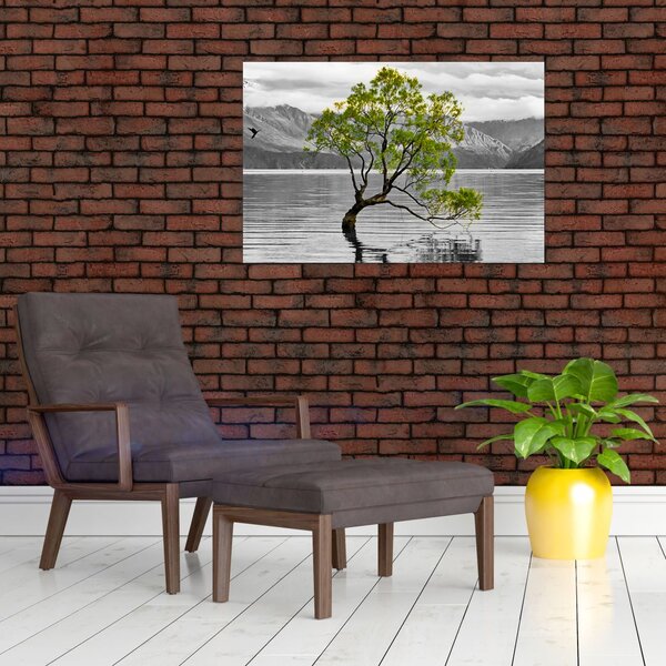 Tablou copacului în mijlocul lacului (90x60 cm)