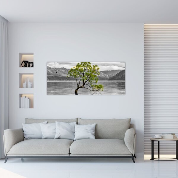 Tablou copacului în mijlocul lacului (120x50 cm)