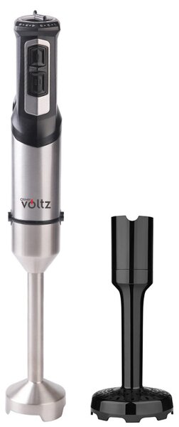 Blender vertical Oliver Voltz OV51112L, 1200W, 2 viteze, Element cu lame otel, Presa cartofi, Inox/Negru