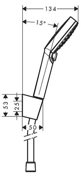 Set de cada-dus Hansgrohe, Crometta Vario / Porter, furtun 160 cm