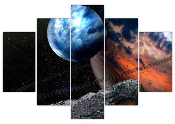 Tablou planetei în cosmos (150x105 cm)